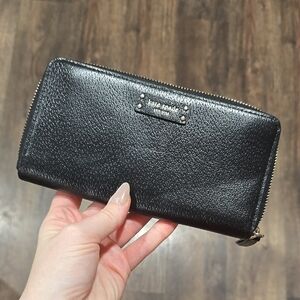 Kate Spade Black Textured Wallet